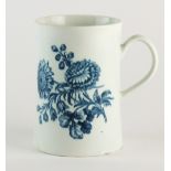 A Worcester porter mug, circa 1780,