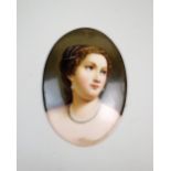 A German oval porcelain plaque, 19th century,