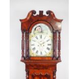 A mahogany longcase clock, second quarter 19th century,