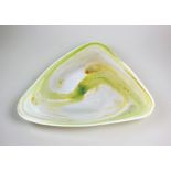 An art glass dish by Samuel J.