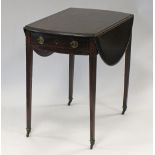 A George III mahogany Pembroke table,