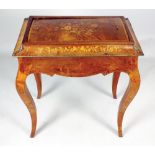 A Louis XV style walnut and inlaid jardiniere stand, circa 1880,