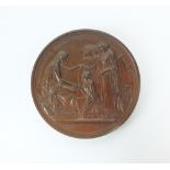 A Great Exhibition 1851 bronze medal, by W. Wyon and L.C.