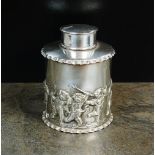 A Victorian silver tea caddy, Henry Bourne, Birmingham 1899,