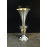 A silver and gilt commemorative Kings College Chapel goblet, Hector Miller, London 1984,