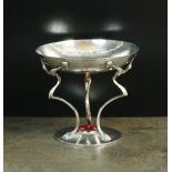 An Arts and Crafts silver pedestal dish, John Round, Sheffield 1904,