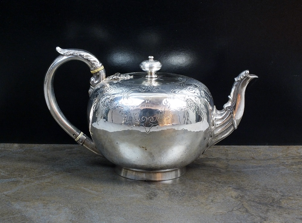 A Victorian silver teapot, W.