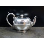 A Victorian silver teapot, W.