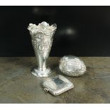 An Edwardian silver trinket box, R.H.