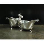 A pair of Victorian silver sauce boats, Mappin & Webb, Sheffield 1898,