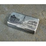 A Russian niello silver box, stamped 'EB 84',