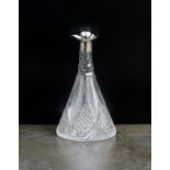 A Victorian silver mounted glass decanter, Barker Brothers, Birmingham 1898,