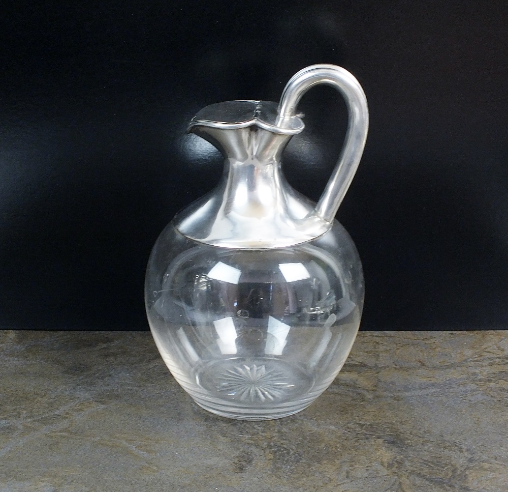 A Victorian silver mounted claret jug, William Hutton & Sons, London 1893,