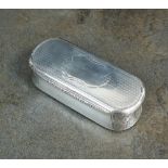 A Victorian silver oval box, George Unite, Birmingham 1863,