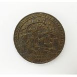 George II, Porto Bello taken 1739, a pinchbeck medal, not signed,