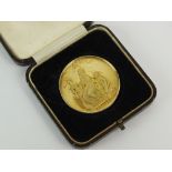 A silver gilt masonic medal, Birmingham 1922,