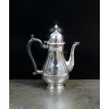 A George II style silver coffee pot, Barker Ellis Silver Co, Birmingham 1966,