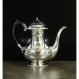 A silver coffee pot, Walker & Hall, Sheffield 1923,