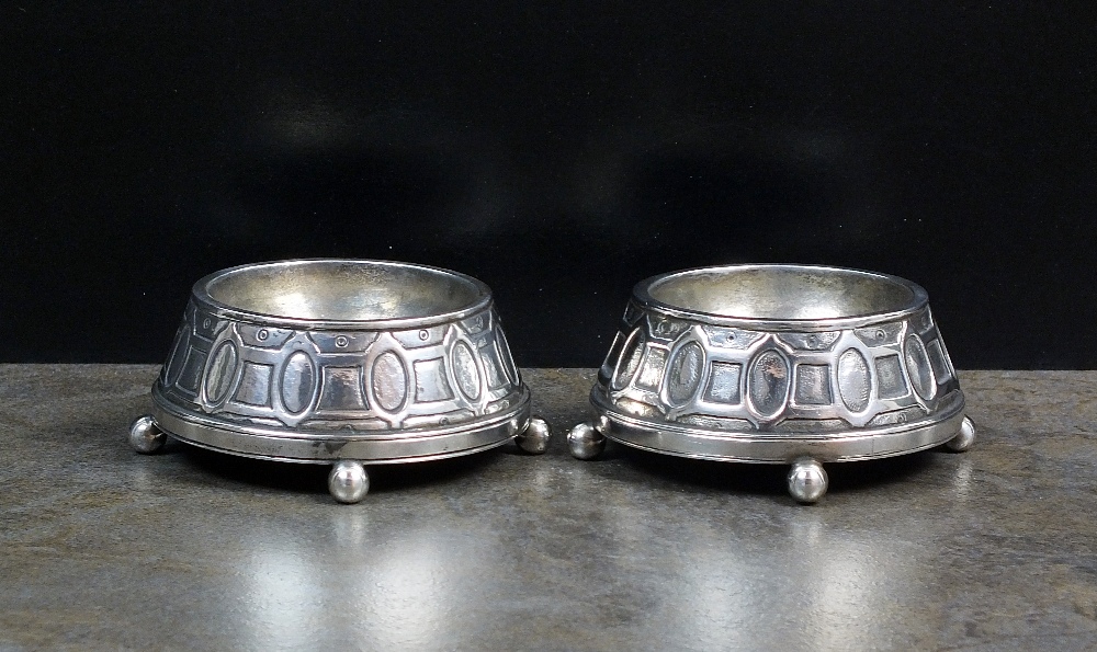 A pair of George III silver salts, London 1807,