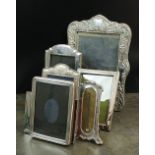 A collection of six silver mounted photograph frames, various makers, Birmingham,