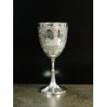 An Edwardian silver trophy cup, D & M Davis, Chester 1901,