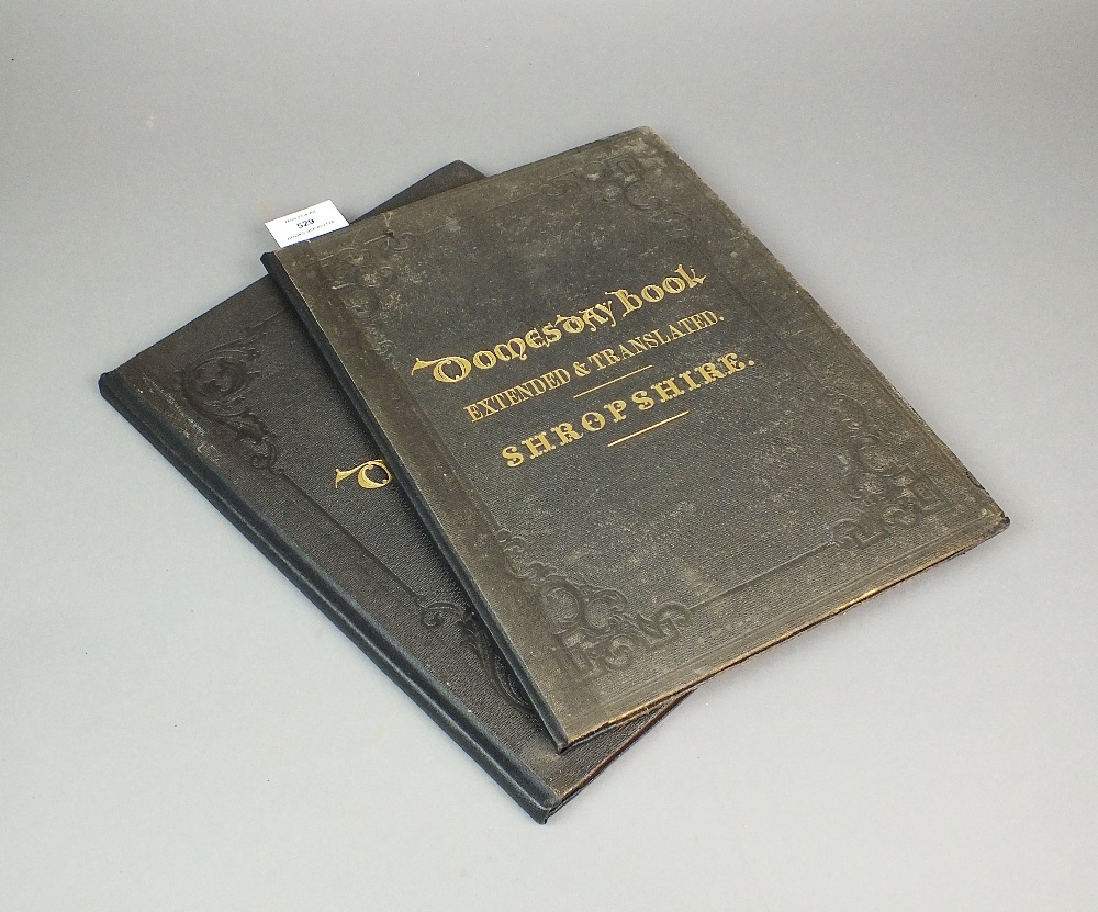 DOMESDAY BOOK of Shropshire, folio, 2 vols 1862-65, one vol in facsimile and one vol translation.