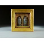 A pair of Chinese famille rose miniature vases, four-character Qianlong marks but Republic period,