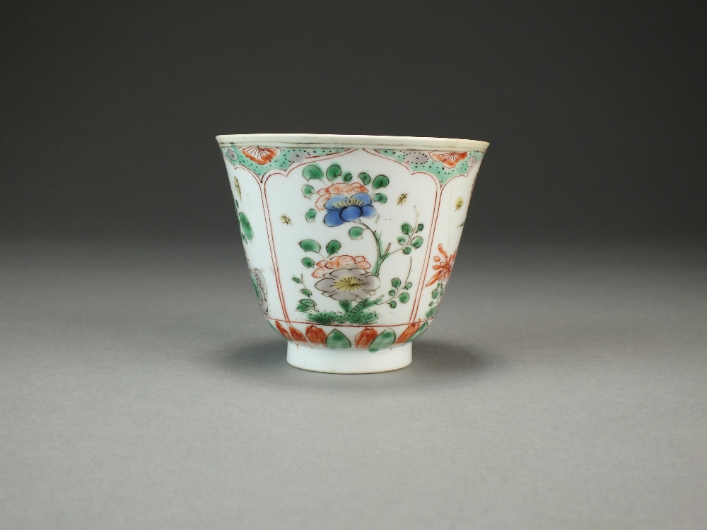 A Chinese famille verte cup, 18th Century,