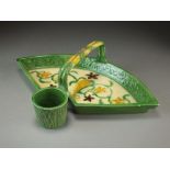 A Chinese sancai glazed serving dish, Qing Dynasty,