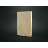 A Japanese carved ivory card case, Meiji period,