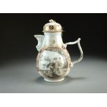 A Chinese European taste porcelain coffee or chocolate pot, Qinalong,