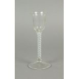 A wine glass, 18th century,