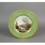 A Royal Worcester porcelain cabinet plate painted by Harry Davies,