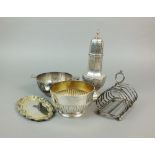 A silver quaich, Henry Atkin, Sheffield 1934, together with a Victorian silver half reeded bowl,