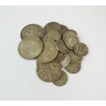 A collection of United Kingdom silver coinage, Victoria to George VI, to include; crowns dated 1890,