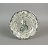 A Staffordshire earthenware commemorative plate, 19th century,
