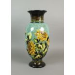A continental faience vase, 19th century,