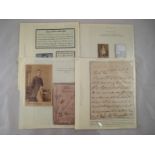 Historic photographs and letters,