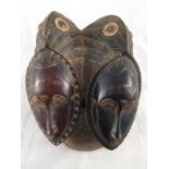 A Baule tribe mask, Ivory coast. 22x29cm.