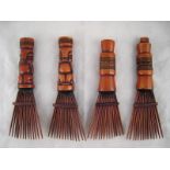 Four African tribal combs.