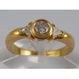 An 18 carat gold diamond ring,