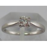 A platinum diamond solitaire ring,