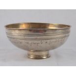 A Russian Provincial (Caucasian) silver bowl on tucked-in collet foot, Assay master Igor Blumberg,
