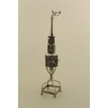 Judaica : An Austro -Hungarian silver spice tower,