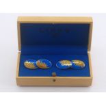 A pair of silver gilt and enamel cufflinks by Links of London, in Links of London case.