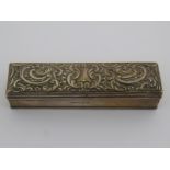 A silver ring box, hallmarked Birmingham 1901, approx 12.5cm long.