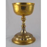 A large unmarked chalice, (tests silver) possibly Baltic, 18th century,