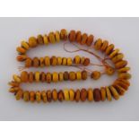 An amber necklace,