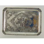 An Edwardian silver dressing table tray by William Harrison Walter, Birmingham, 1904,