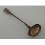 A George III silver Fiddle Thread and Shell soup ladle, Eley, Fearn & Chawner, London, 1810.